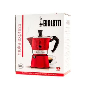 Bialetti Moka Express 3 moka hrniec červený