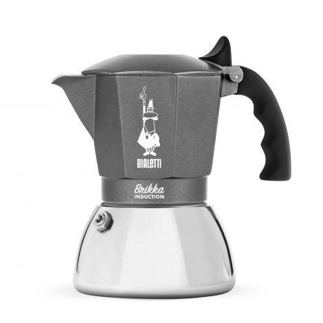 Moka kanvice Bialetti Brikka Induction 4 sivá