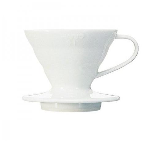 Hario dripper V60-01 keramický - biely (VDC-01W)