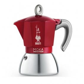 Bialetti Moka Induction 6 šálok červená NOVINKA