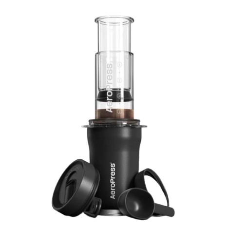 Aeropress GO Plus Travel System - čierny