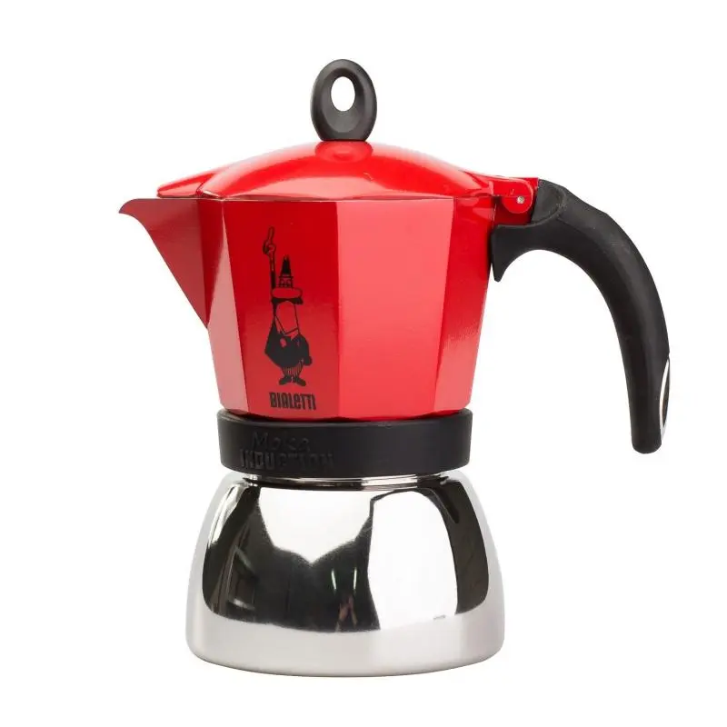 Bialetti Moka Induction 6 šálok červená